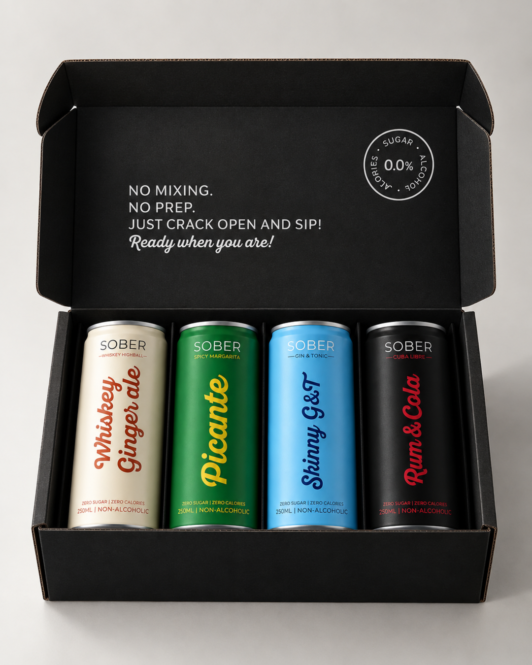 SOBER Cocktails in a Can - Pack of 4