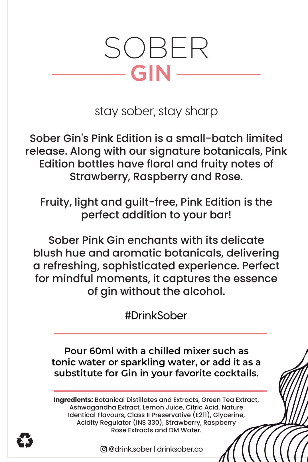 Sober Non-Alcoholic Gin: Pink Edition