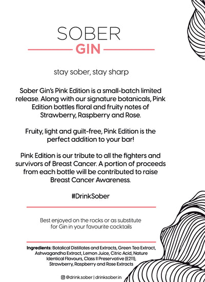 Sober Non-Alcoholic Gin: Pink Edition